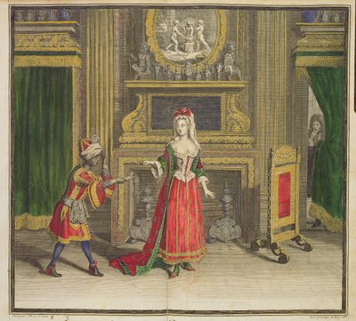 Lady in her bedroom, published c.1688-90 by Jean Dieu de Saint Jean